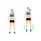 Woman doing Ankle hops exercise. Flat vector