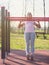 Woman Doing Australian Pull Ups