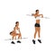 Woman doing Barbell high pull exercise.