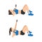 Woman doing Chest press punch up exercise.