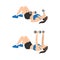 Woman doing Dumbbell chest press exercise.