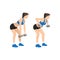 Woman doing Dumbbell row exercise.