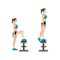 Woman doing dumbbell step ups exercise