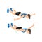 Woman doing Floor t raises exercise. Flat vector illustration