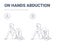 Woman Doing on Hands Hips Abductions Home Workout Exercise with Resistance Band illustration.