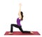 Woman doing a High Lunge Variation in Yoga