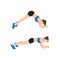 Woman doing Inverted V Plank exercise flat vector