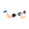 Woman doing Knee plank exercise.