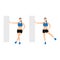 Woman doing Lateral leg swing exercise. Flat vector