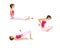 Woman doing leg stretching exercise. A woman does exercises to strengthen the muscles of the legs. Stretching exercises for back