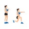 Woman doing Lunges. Lunge punches exercise.