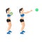 Woman doing Medicine ball chest pass exercise.
