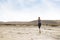 Woman Doing Morning Fitness Run in the Desert