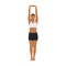 Woman doing Palm Tree Pose, Upward Hand Stretch Pose