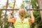 Woman doing pullups