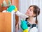 Woman doing regular clean-up