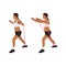 Woman doing Resistance band chest press exercise.