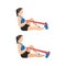 Woman doing resistance band plantar flexion or ankle pumps