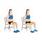 Woman doing Seated abduction exercise.