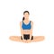 Woman doing Seated Butterfly Pose, Beautiful girl practice Baddha Upavistha Titli Asana