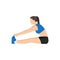 Woman doing Seated forward bend stretch exercise.