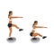 Woman doing Single leg squat. Pistol squats exercise. Flat vector