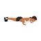 Woman doing Static push ups. pushup hold exercise.