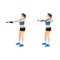 Woman doing Upper back farmers Resistance band exercise