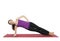 Woman doing a variation of side plank pose