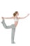 Woman doing yoga, Lord of Dance/Natarajasana pose