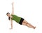 Woman doing yoga, plank position