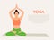 Woman doing yoga, Sukhasana pose Vector Illustration