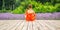 A woman with dreadlocks is sitting on a wooden pier with flowers