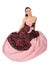 Woman with dress with crinoline