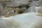 Woman In Dress Traveling In Nature, Standing At Rocks Valley