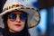 woman dressed as a safari in a carnival parade in the province of Venice, small town ScorzÃ„â€” a few minutes from Venice.