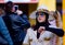 woman dressed as a safari in a carnival parade in the province of Venice, small town ScorzÄ— a few minutes from Venice.