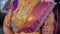 Woman dressed in traditional Indian clothes. hindu wedding. Close up shot