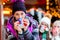 Woman drinking eggnog on German Christmas Market