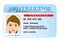 Woman driver license card, cartoon style