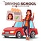 Woman In Driving School Vector. Training Car. Successful Pass Exam. Driving License. Isolated Flat Illustration