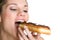 Woman Eating Donut