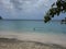 A woman enjoying a beach in the caribbean