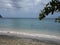 A woman enjoying a beach in the caribbean