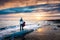 Woman enjoying Diamond beach view in Iceland