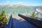 Woman enjoying scenics from Stegastein Viewpoint