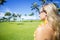 Woman enjoying a sunny Hawaiian vacation