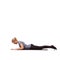 Woman, exercise and mat in studio for cobra, pilates or workout for healthy body, wellness and core muscle. Person