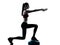 Woman exercising bosu balance ball trainer