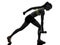 Woman exercising fitness workout weight training silhouette